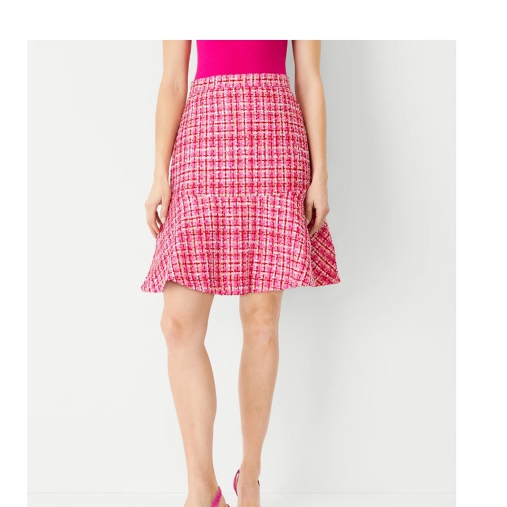 Ann Taylor Vibrant Pink A-Line Skirt